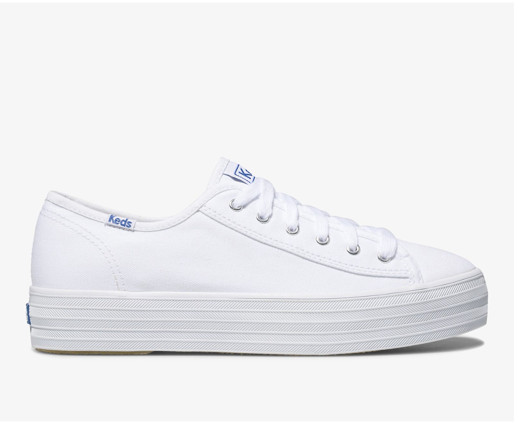 Tenis Keds Mujer Blancos - Triple Kick - 6103-HJDXI